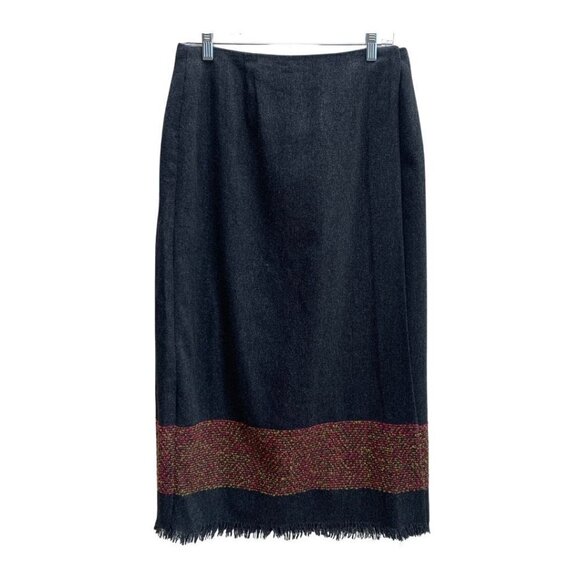 Preston & York Vintage Wool Wrap Maxi Winter Skirt 14